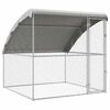 vidaXL 犬用ケージ シルバー 2 x 2 x 2 m 亜鉛メッキ鋼
