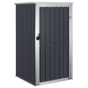 vidaXL 園芸用具 物置 88x89x161cm 亜鉛メッキ鋼製 アントラシート