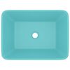 vidaXL 洗面器 マットライトグリーン 41x30x12cm セラミック