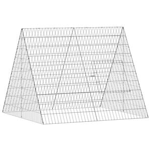 vidaXL 鶏小屋 シルバー 110 x 100 x 85 cm 亜鉛メッキ鋼板