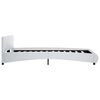vidaXL ベッドフレーム LEDライト付き ホワイト 合成皮革製 120x200cm