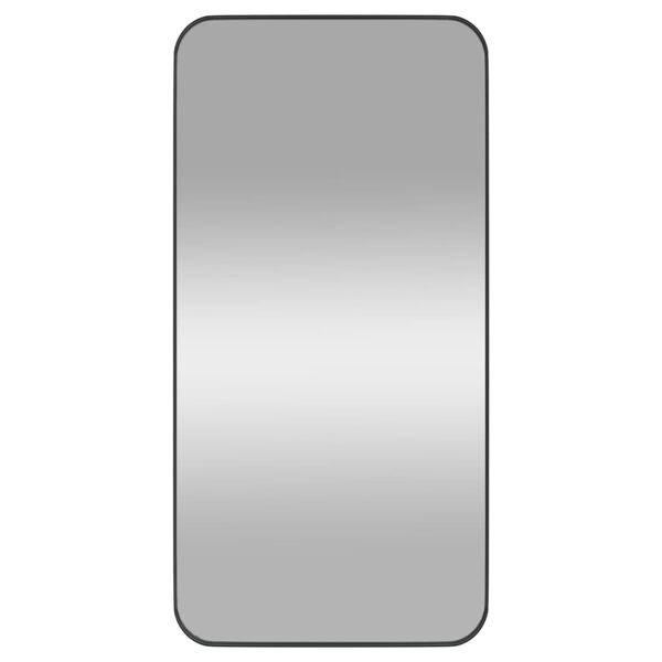 vidaXL 壁面取り付け式ミラー ブラック 40x80 cm 長方形