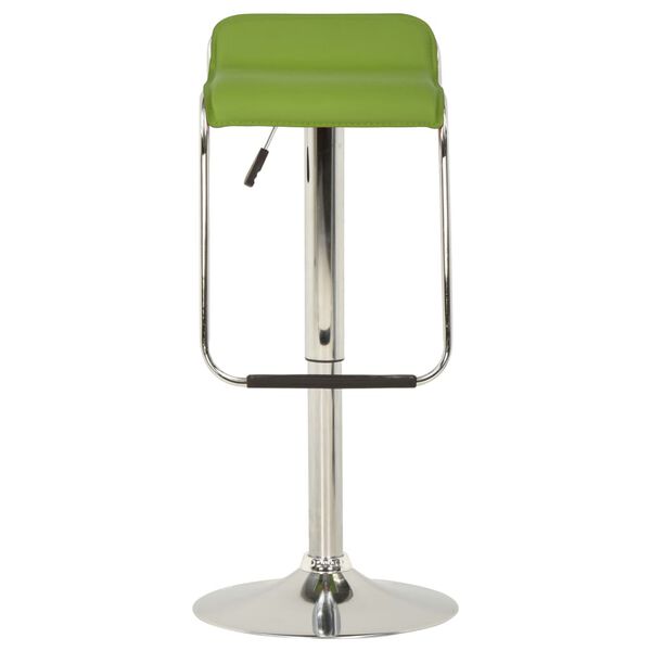 vidaXL バースツール 2点 グリーン 布＆曲げ木製