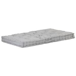 vidaXL フロアパレットソファクッション 120x80x10 cm グレー