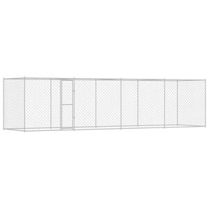 vidaXL 犬用ケージ シルバー 800 x 200 x 200 cm 亜鉛めっき鋼