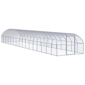 vidaXL 屋外鶏小屋 3x16x2 m 亜鉛メッキ鋼製