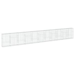 vidaXL 蛇籠バスケット カバー付き 1100x50x150cm 亜鉛メッキ鉄