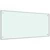 vidaXL キッチン用 汚れ防止板 ミルクカラー 120x60cm 強化ガラス製