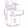 vidaXL ベッドルームドレッシングテーブル 引き出し付き 棚で ホワイト 80 x 39.6 x 135 cm エンジニアリングウッド