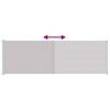 vidaXL パティオ用 引き込み式サイドオーニング 200x600cm グレー