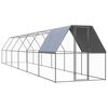 vidaXL 屋外鶏用ケージ 2x12x2m 亜鉛メッキ鋼製