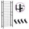 vidaXL ワインラック ボトル96本用 ブラック 鉄製