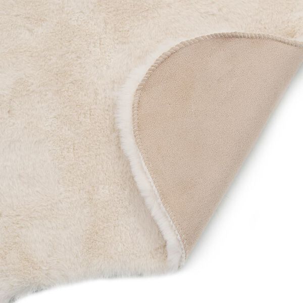 vidaXL ラグ 65x95cm フェイクラビットファー クリーム