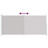 vidaXL パティオ用 引き込み式サイドオーニング 220x500cm グレー