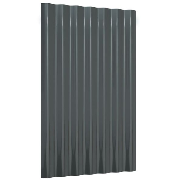 vidaXL ルーフパネル 36点 亜鉛メッキスチール アントラシート 60x36 cm