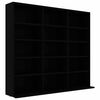 vidaXL CDキャビネット ブラック 100x23x89.5cm パーティクルボード