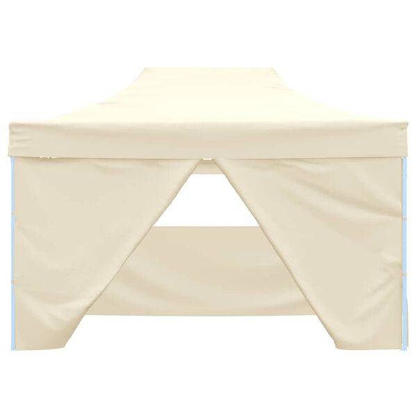 vidaXL プロ仕様 折りたたみ式パーティーテント 側壁4枚付き スチール製 3x4m クリーム