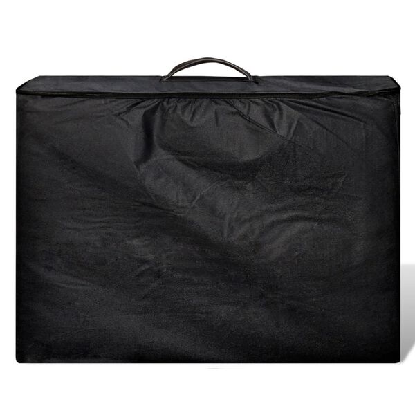 vidaXL 折りたたみ式マッサージテーブル 二つ折り アルミフレーム付き ブラック