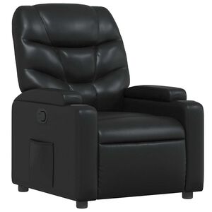 vidaXL リクライニングチェア ブラック フェイクレザー