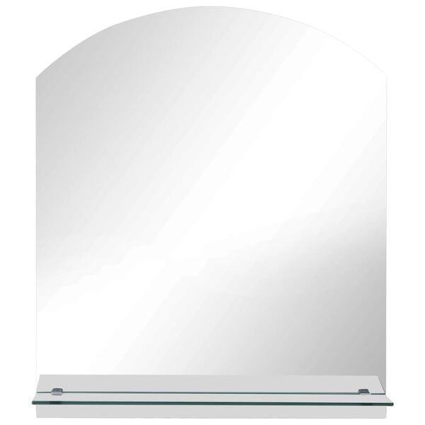 vidaXL ウォールミラー 棚付き 30x50cm 強化ガラス製