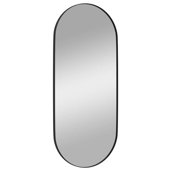 vidaXL 壁取り付け式ミラー ブラック 35x80 cm 楕円形
