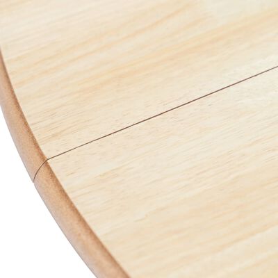 vidaXL ダイニングテーブル 106cm ホワイト＆ブラウン ラバーウッド無垢材