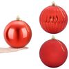 vidaXL クリスマスボールセット XXL 3 個 レッド 直径 25 cm プラスチック
