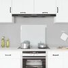 vidaXL キッチン用 汚れ防止板 透明 70x60cm 強化ガラス製