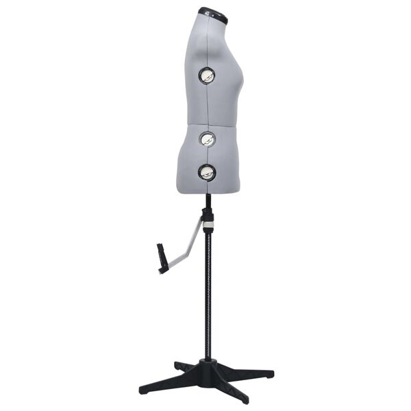vidaXL 調整可能 ドレスフォーム 人台 女性 グレー S サイズ33-40
