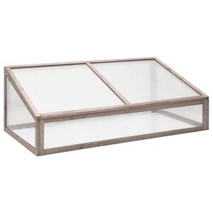 vidaXL 温室 グレー 110x56x39 cm モミの木
