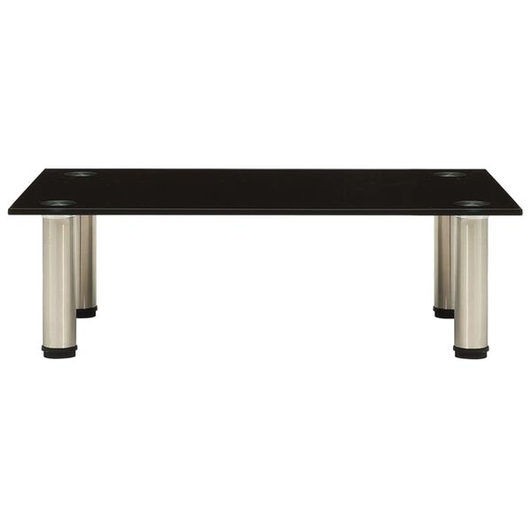 vidaXL テレビ台 ブラック 60x35x17cm 強化ガラス製