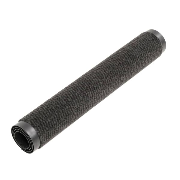 vidaXL ホコリ防止 玄関マット 長方形 房状 120x180cm ブラック