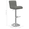 vidaXL バースツール 2点 グレー 合成皮革製