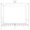 vidaXL ベッドフレーム キャノピー付き ホワイト 金属製 160x200cm