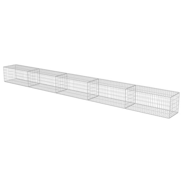 vidaXL ガビオンウォール カバー付き 亜鉛メッキ鋼製 600x50x50cm