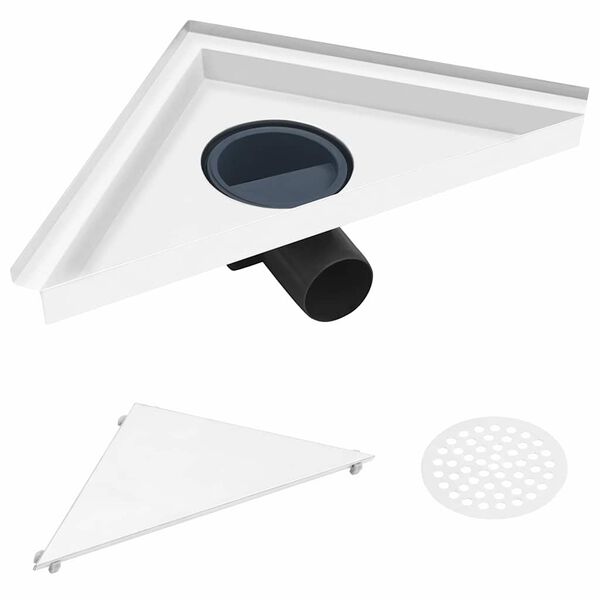 vidaXL シャワー排水口 (2-in-1カバー付き) 25&times;25cm ステンレススチール製