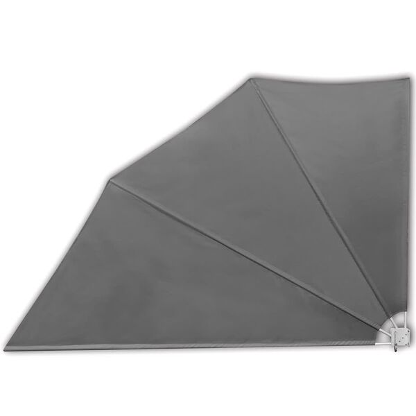 vidaXL 折りたたみ式 バルコニー用 サイドオーニング グレー 160x240cm