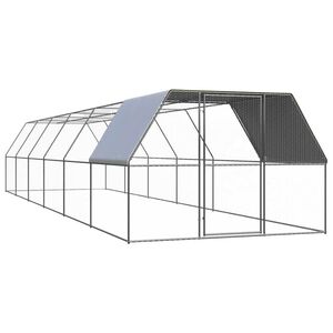 vidaXL 屋外鶏用ケージ 3x12x2 m 亜鉛メッキ鋼製