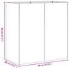vidaXL プランター ブラック 80x40x80 cm 冷間圧延鋼