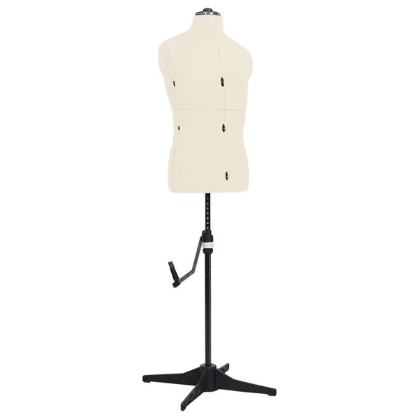 vidaXL 調整可能 ドレスフォーム 人台 男性 クリーム サイズ37-45