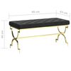 vidaXL ベンチ 99cm ブラック ベルベット＆ステンレススチール製