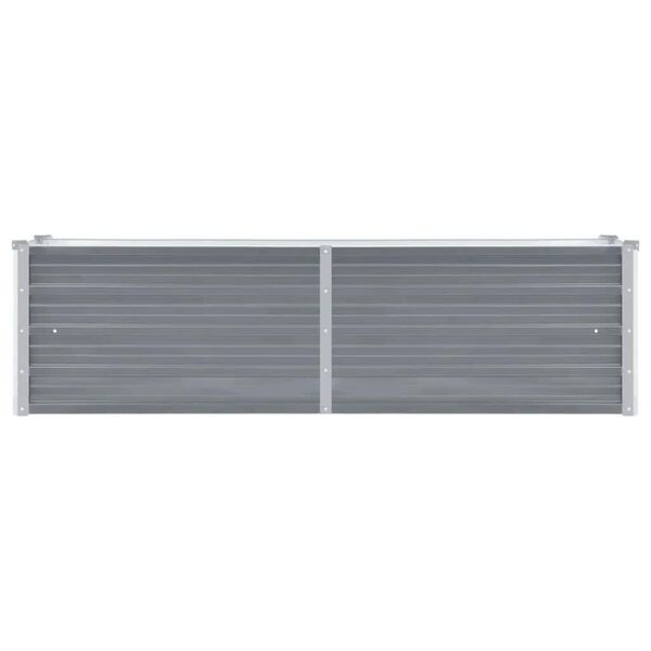 vidaXL ガーデンレイズドベッド 160x40x45cm 亜鉛メッキスチール グレー