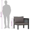 vidaXL ソファセクション 左側アームレスト付き ポリラタン製 アントラシート