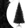 vidaXL フェイククリスマスツリー スタンド付 ブラック 210cm PVC製