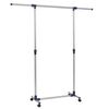 vidaXL 洋服ラック 調整可能 ステンレススチール製 165x44x150cm シルバー