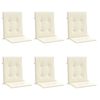 vidaXL ガーデン　ローバックチェアクッション 6点 クリーム 100x50x3cm オックスフォードファブリック