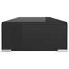 vidaXL TV/モニター台 ガラス製 ブラック 70x30x13cm