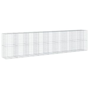 vidaXL 蛇籠バスケット カバー付き 850x100x200cm 亜鉛メッキ鉄