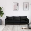 vidaXL 3人掛けソファ 布製 ブラック