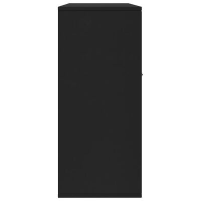 vidaXL サイドボード 黒色 88x30x70cm パーティクルボード